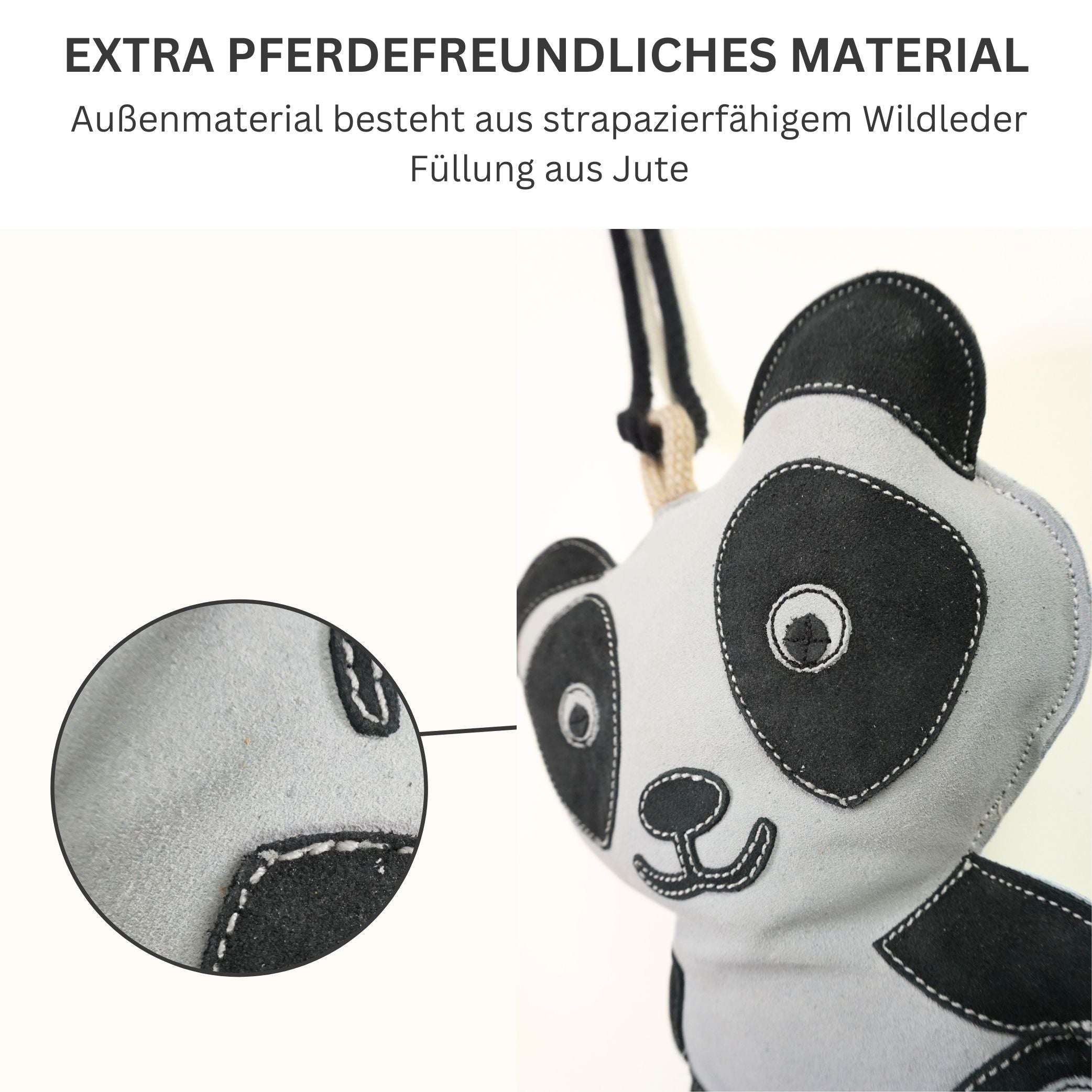 Pferdespielzeug aus Wildleder als Beschäftigung